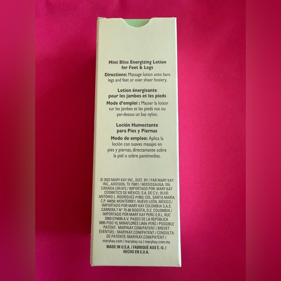 Mary Kay Mint Bliss Energizing Lotion for Feet & Legs New in Box - Picture 3 of 4